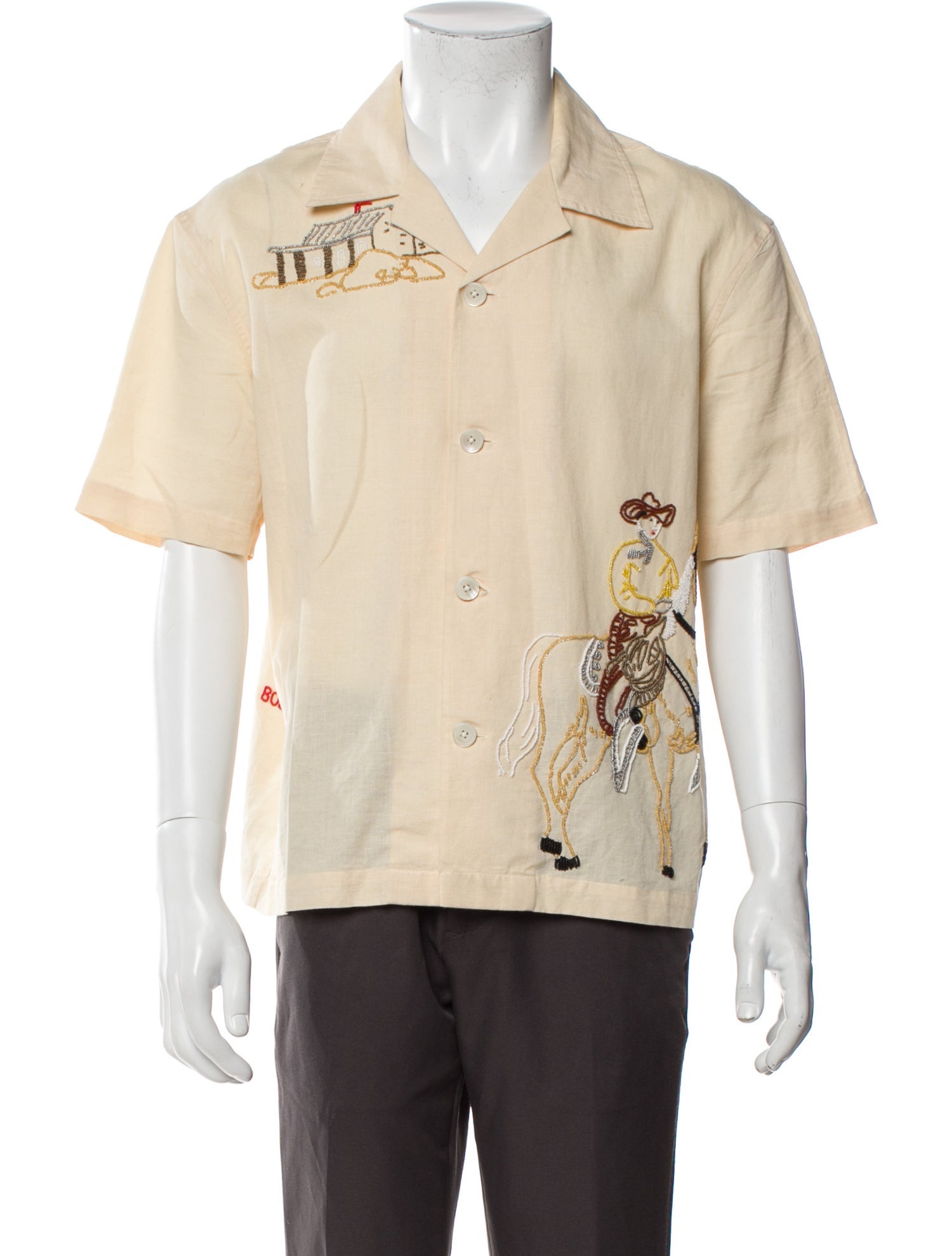 BODE Graphic Print Short Sleeve Shirt