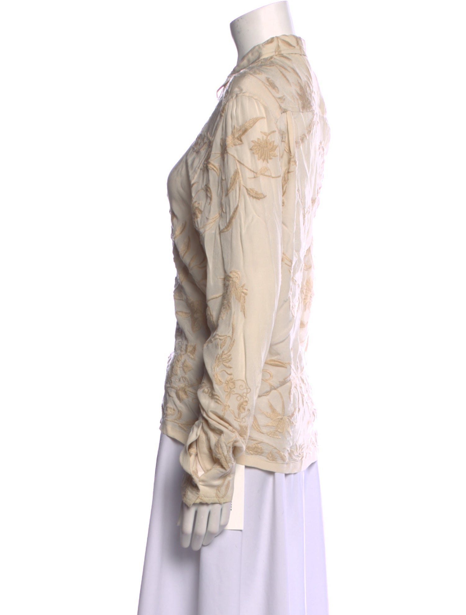 BODE Printed Long Sleeve Button-Up Top