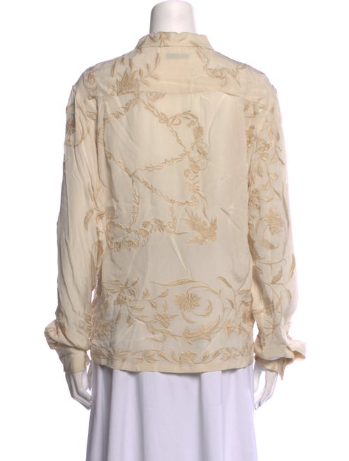 BODE Printed Long Sleeve Button-Up Top