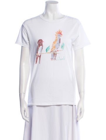 Bode Tops Graphic Print Crew Neck T-Shirt S