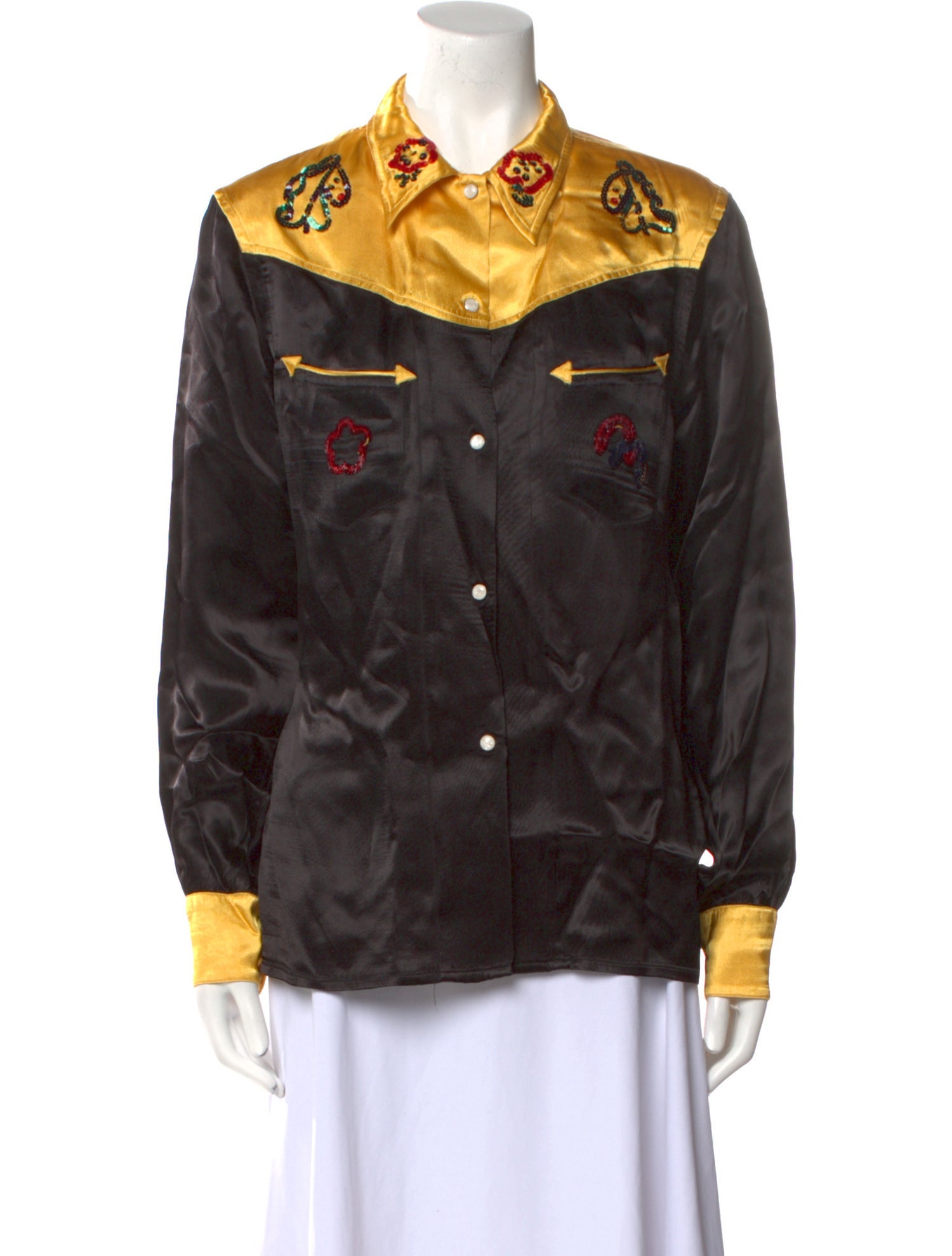 BODE Nylon Printed Button-Up Top