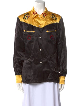 BODE Nylon Printed Button-Up Top