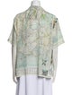 BODE Silk Printed Button-Up Top