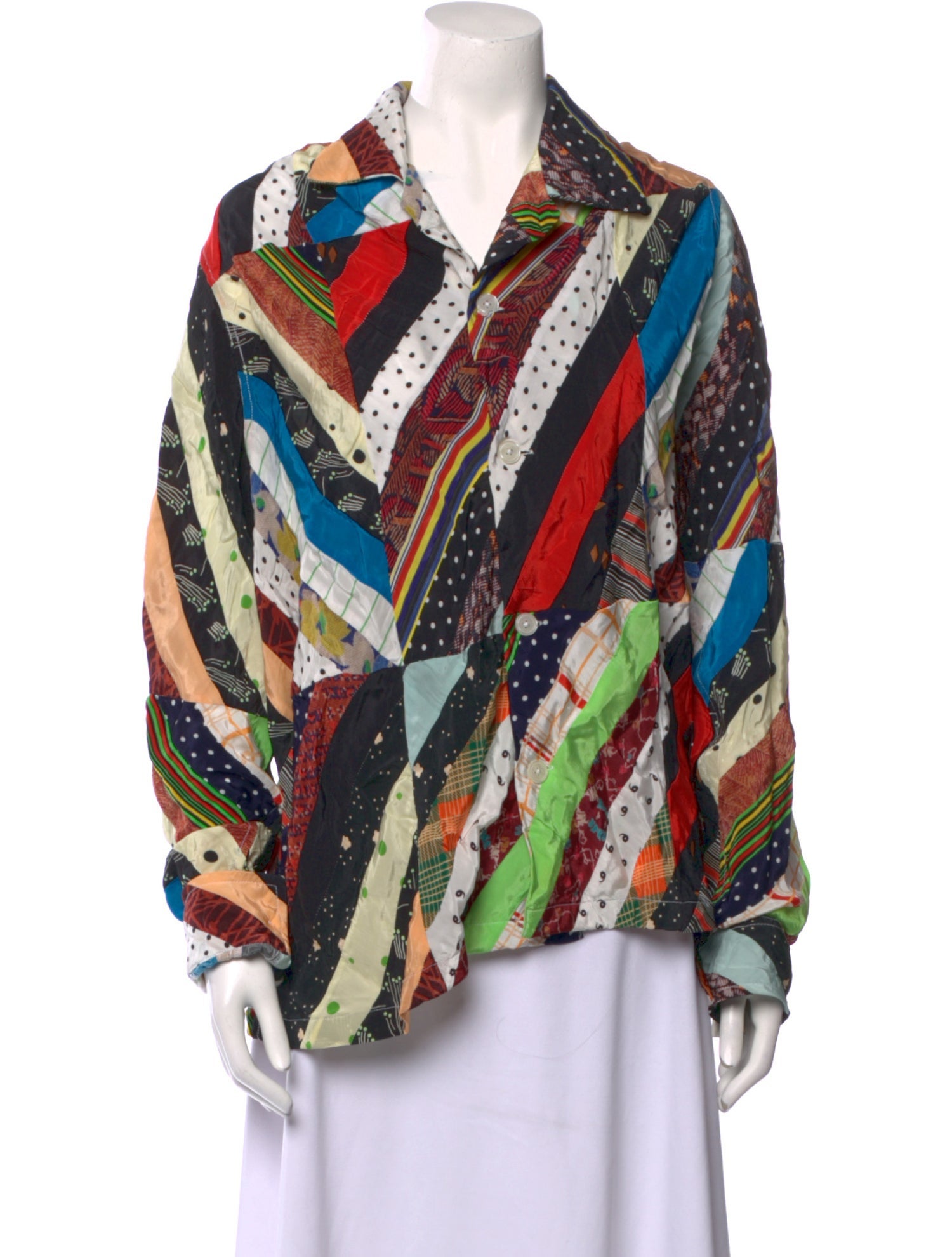 BODE Printed Long Sleeve Button-Up Top