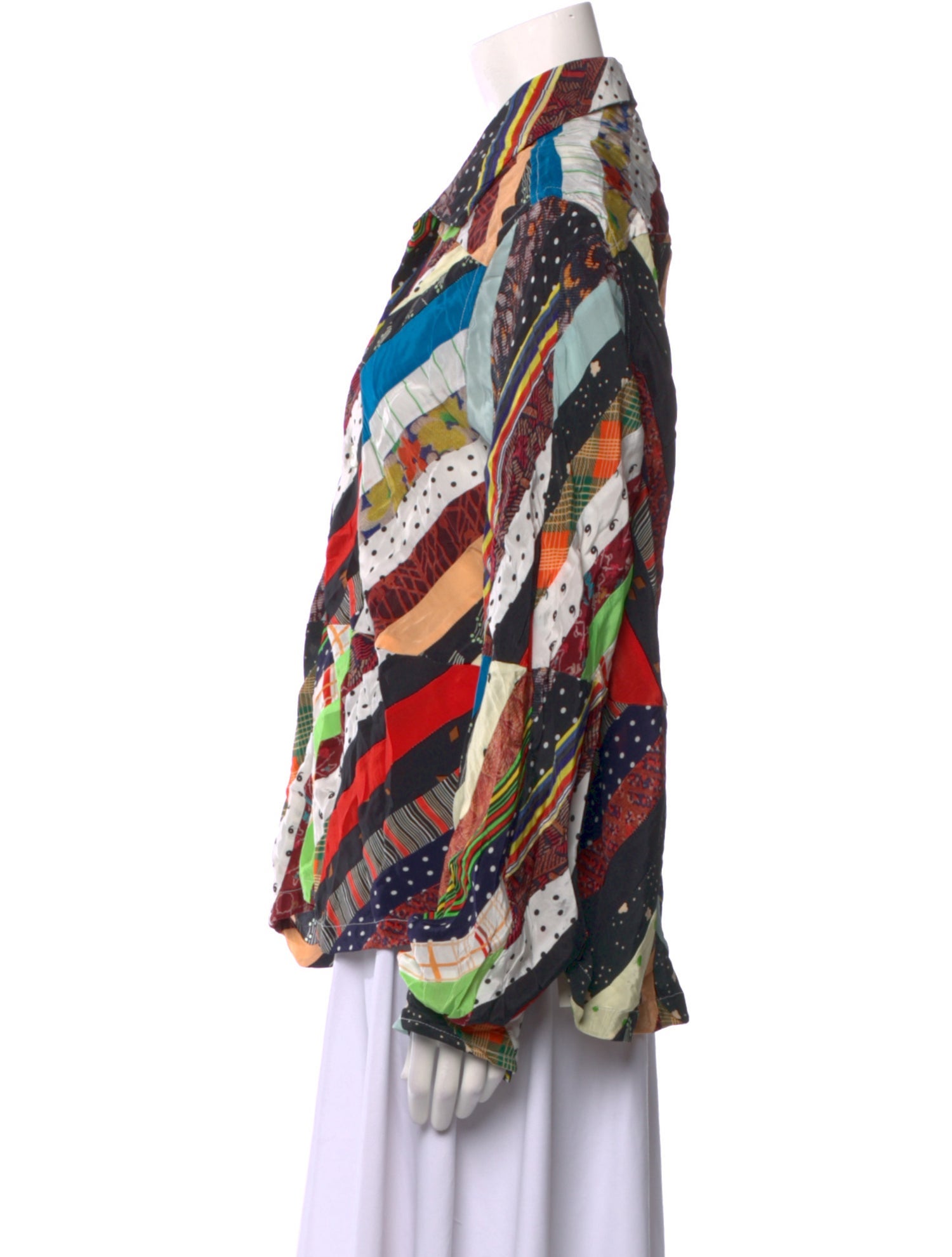 BODE Printed Long Sleeve Button-Up Top