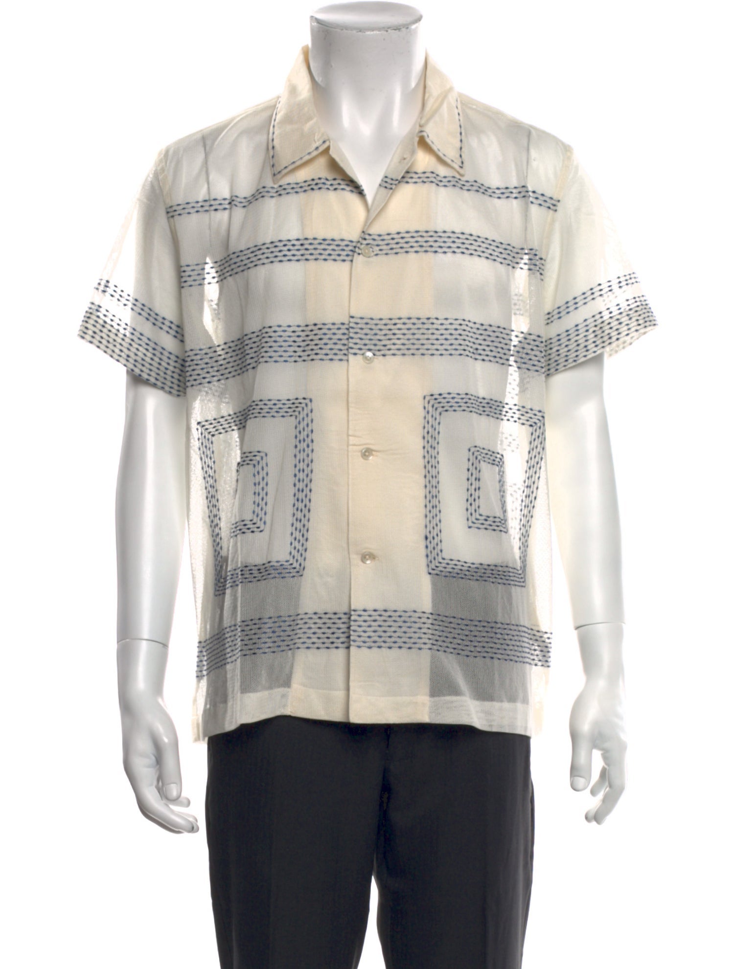 BODE Plaid Print Short Sleeve Shirt