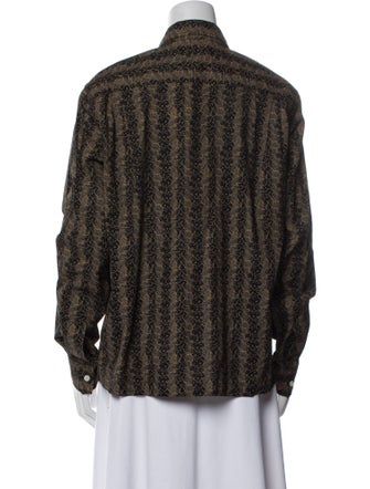 BODE Printed Long Sleeve Button-Up Top