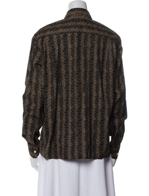 BODE Printed Long Sleeve Button-Up Top