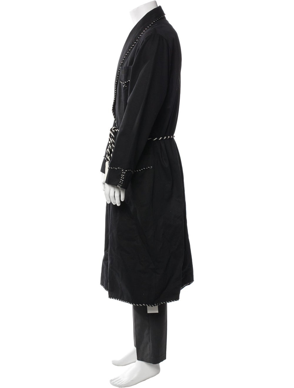 Bode Trench Coat Black Patch Pockets - image 2