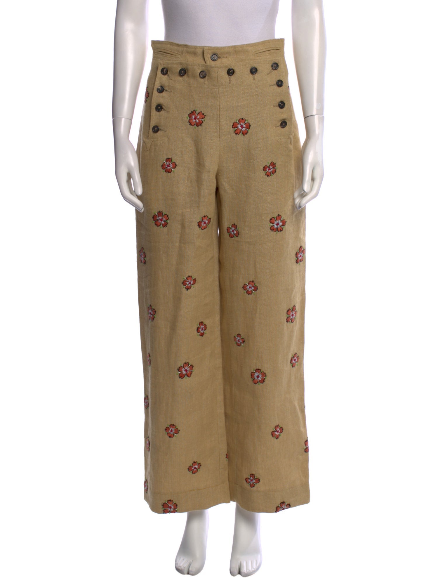 BODE Linen Wide Leg Pants w/ Tags