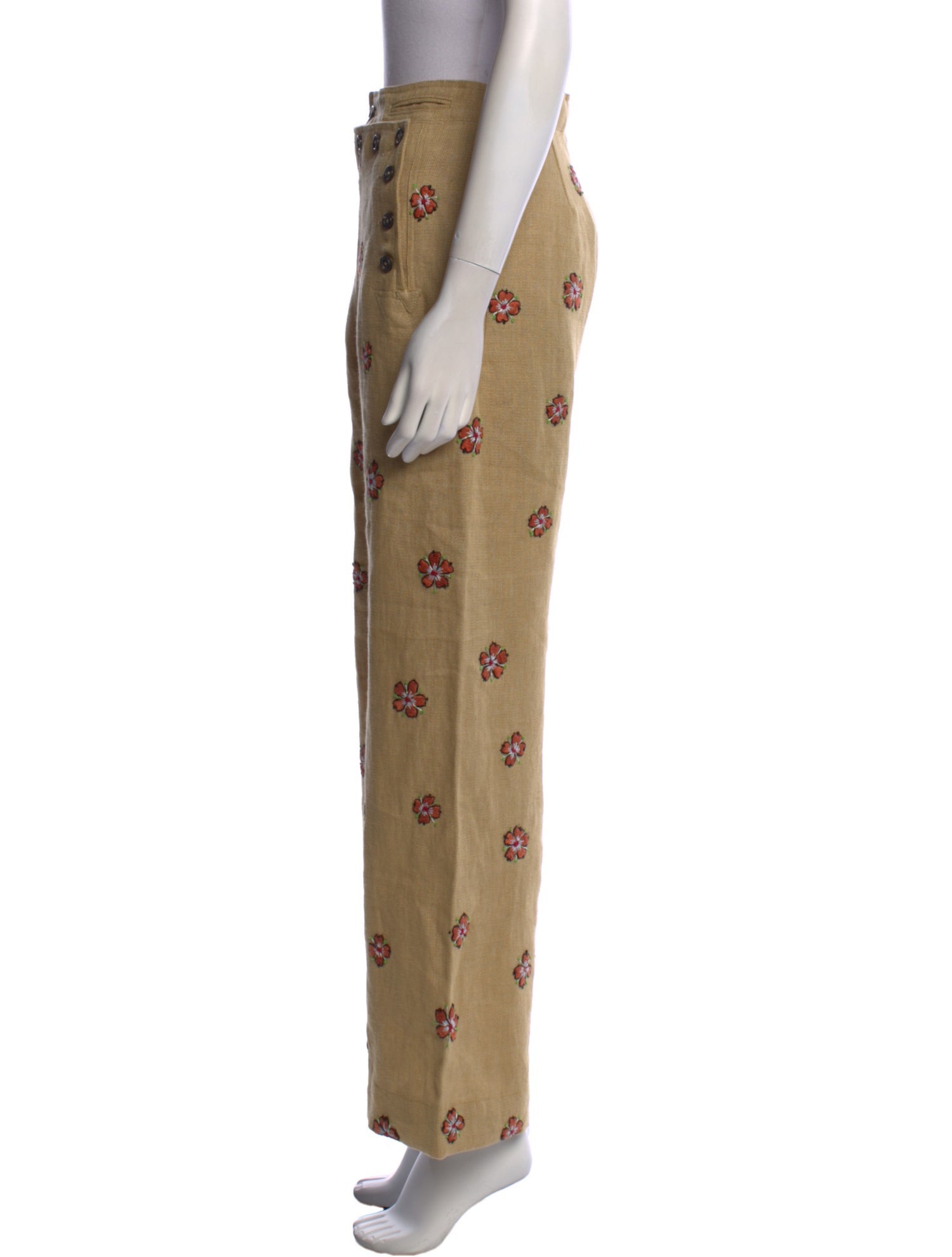 BODE Linen Wide Leg Pants w/ Tags