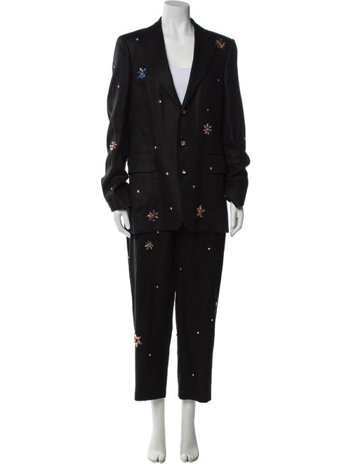 BODE Linen Floral Print Pantsuit