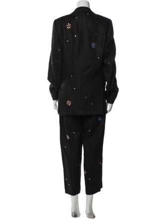 BODE Linen Floral Print Pantsuit