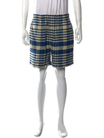 BODE Plaid Print Flat Front Shorts