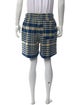 BODE Plaid Print Flat Front Shorts