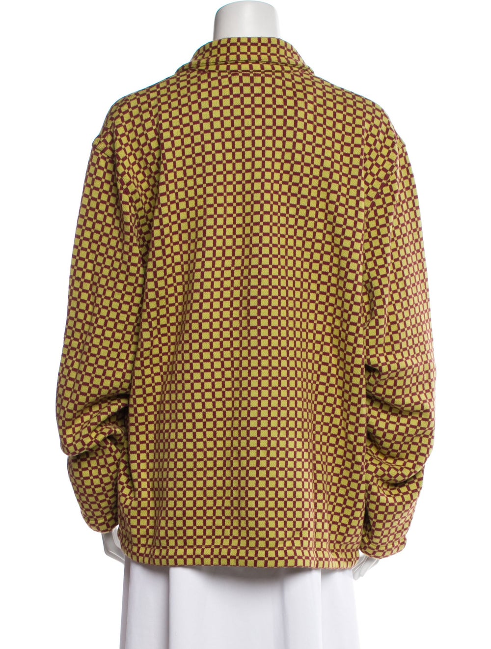 Bode Jacket Green Printed Pointed Collar - image 3