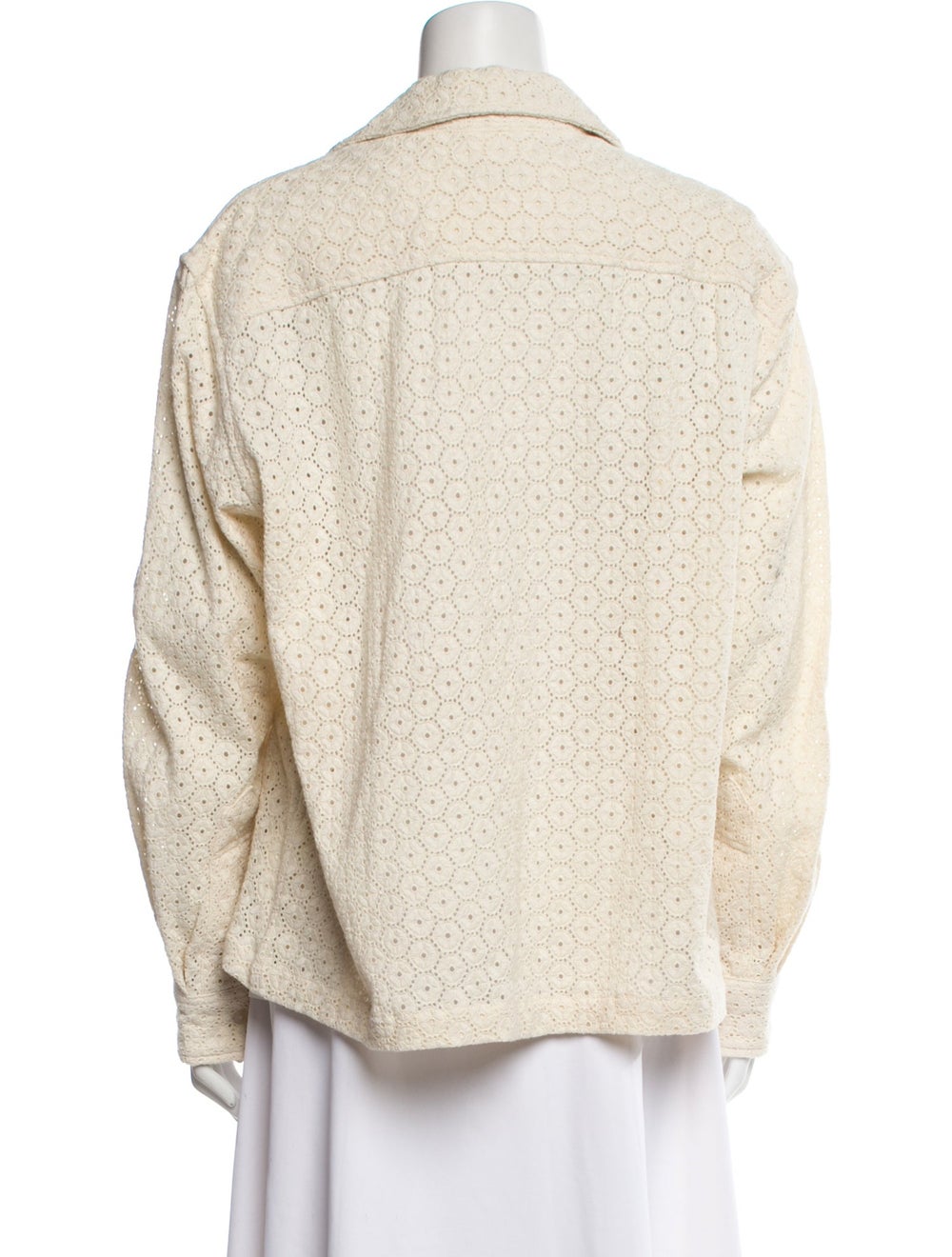 Bode Jacket Neutrals Pointed Collar Patch Pockets… - image 3