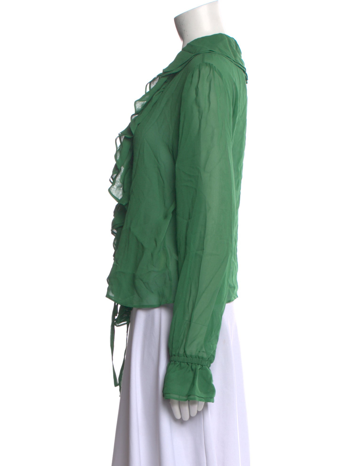 BODE Silk Cowl Neck Blouse