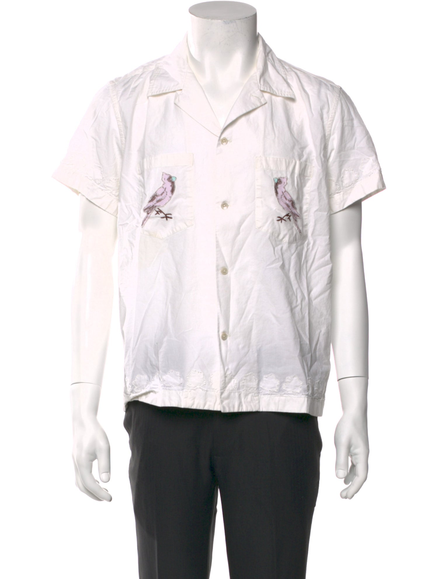 BODE Floral Print Short Sleeve Dress Shirt