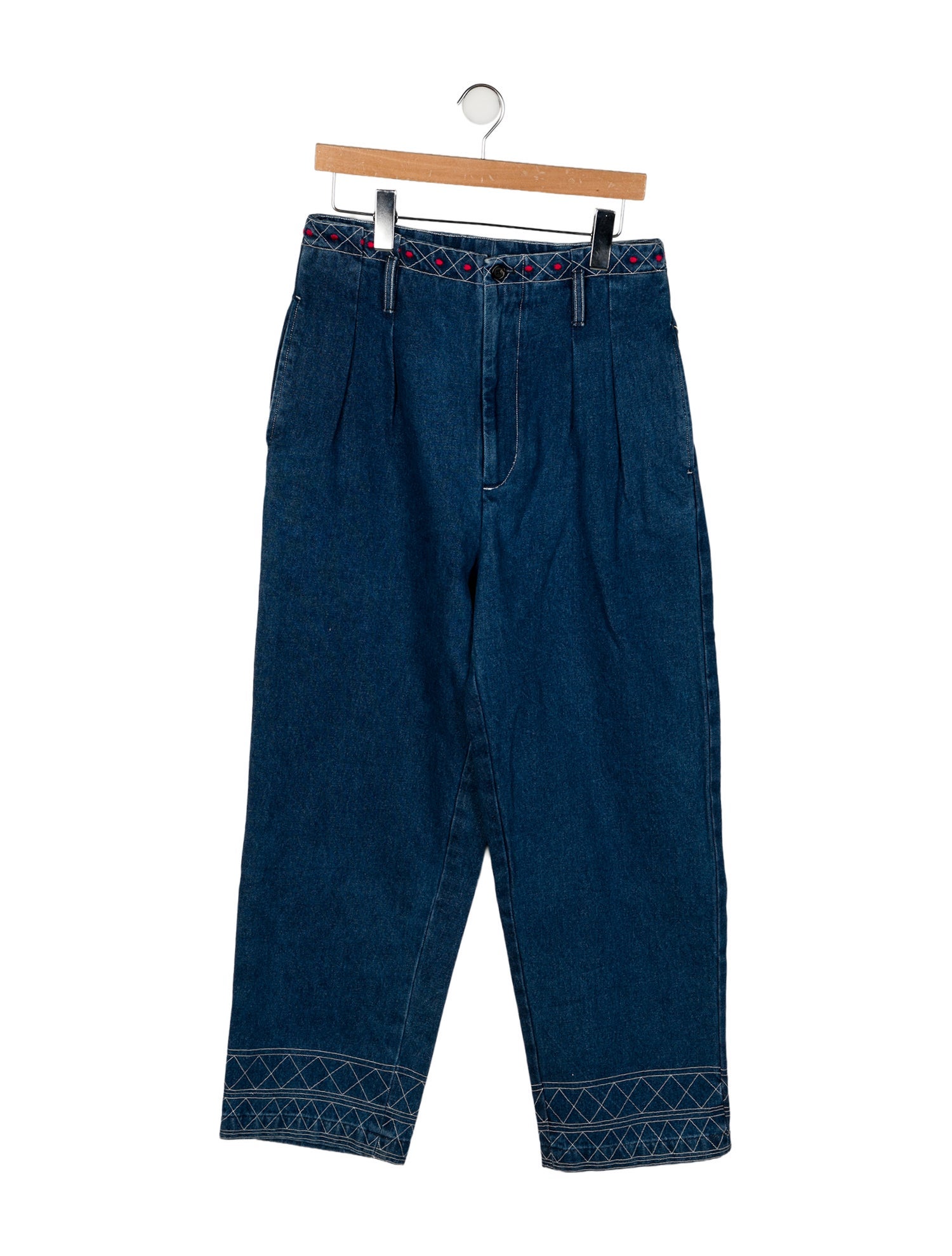 BODE High-Rise Wide Leg Jeans