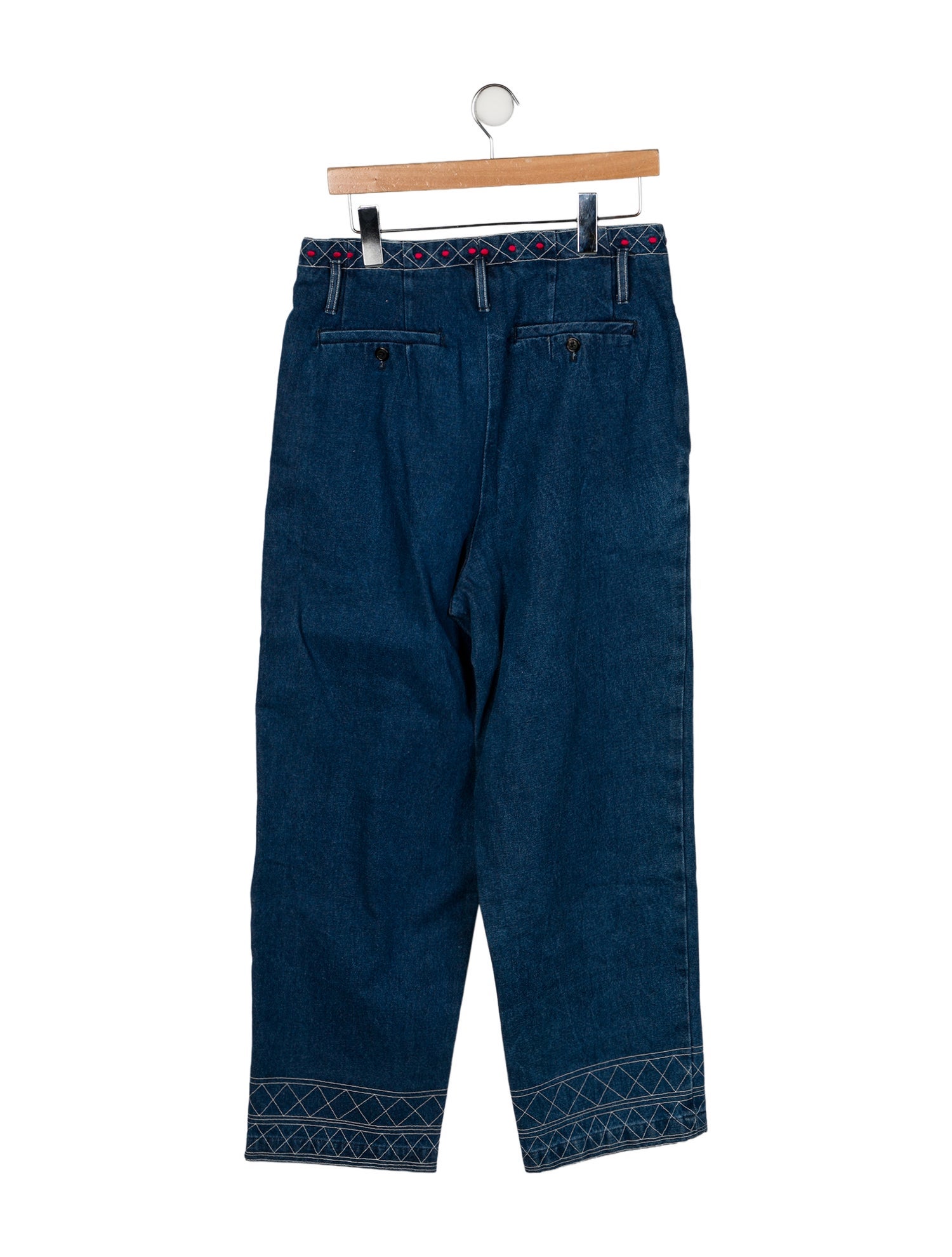 BODE High-Rise Wide Leg Jeans