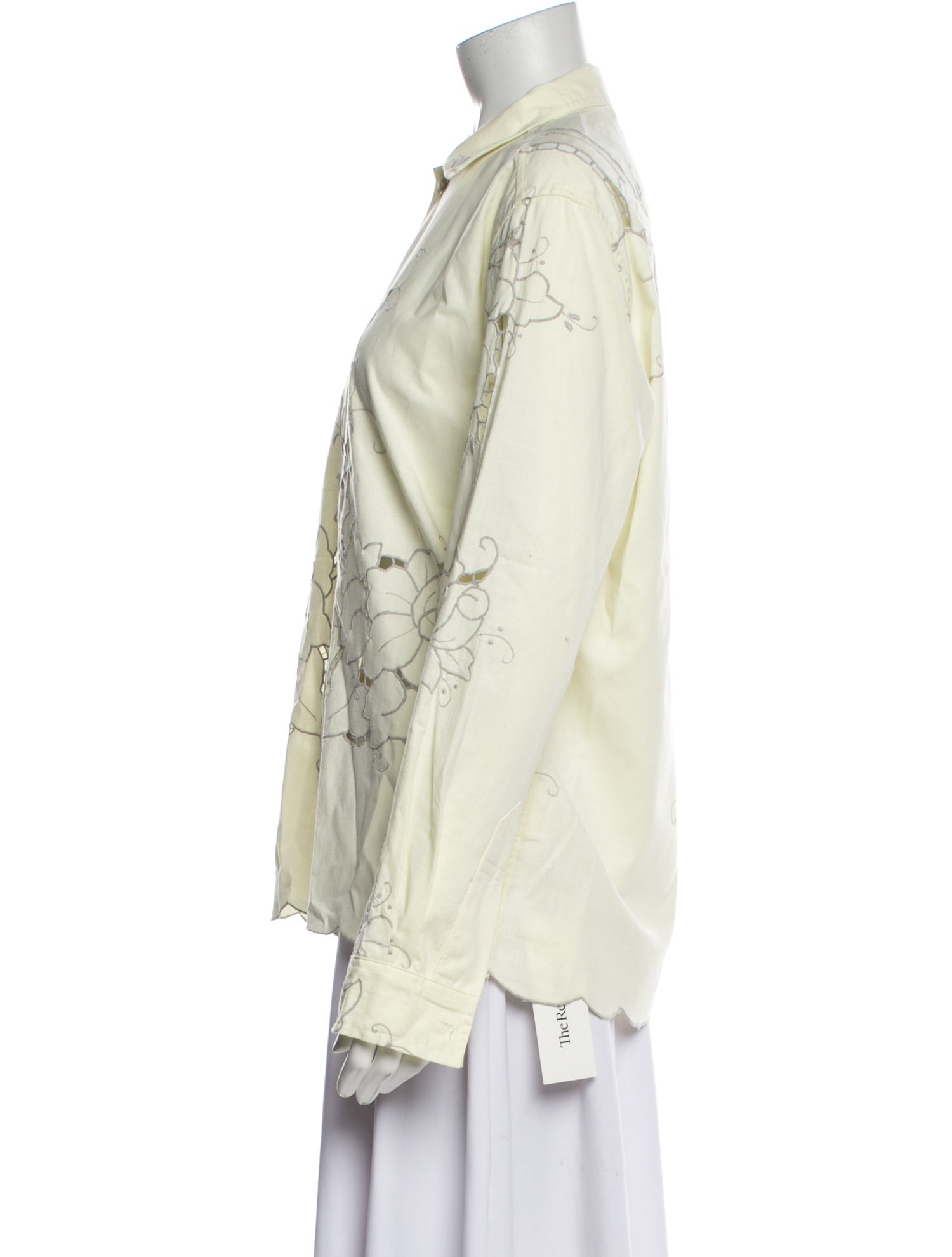 BODE Linen Long Sleeve Button-Up Top