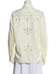 BODE Linen Long Sleeve Button-Up Top
