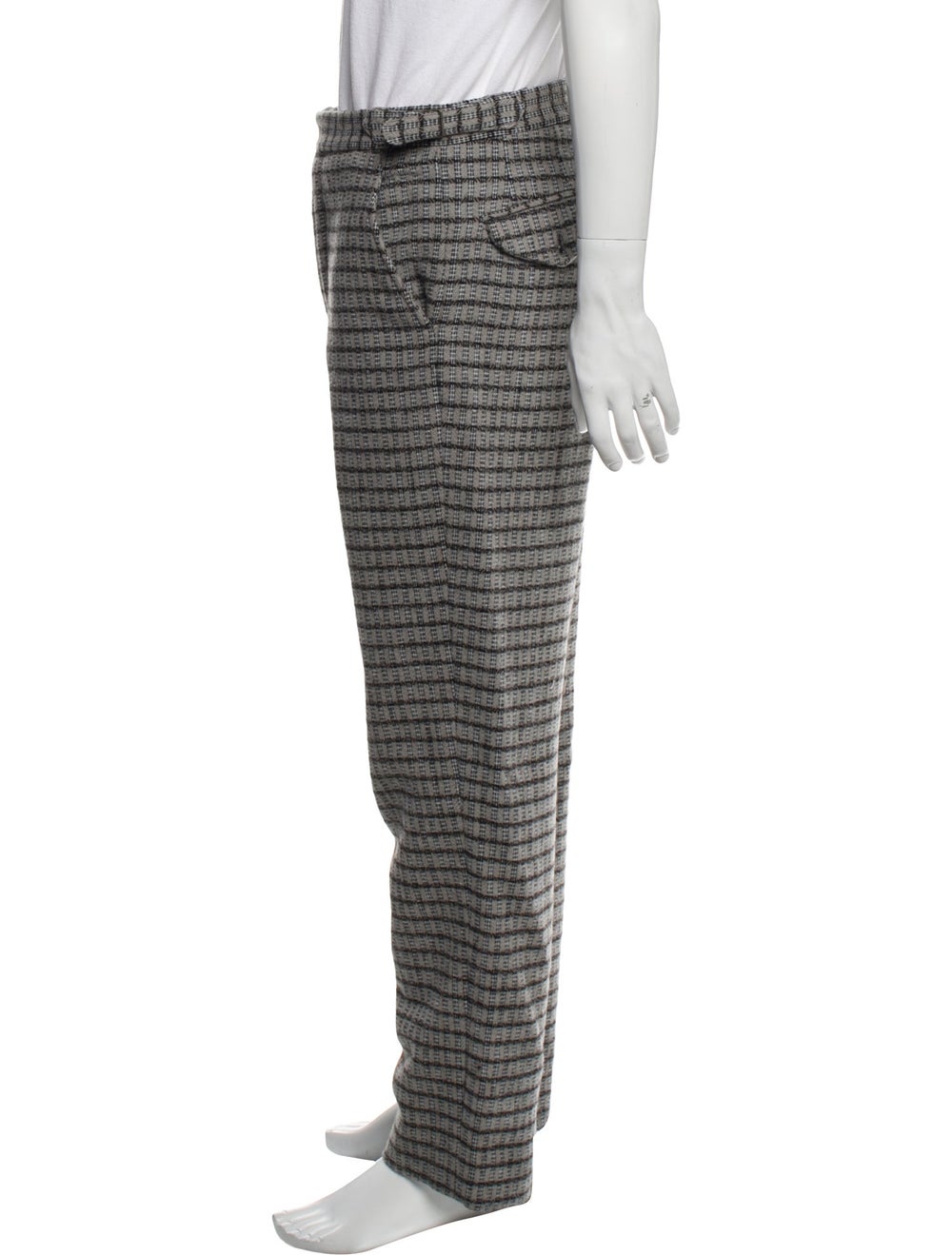 Bode Wool Pants Grey Tweed Pattern Slit Pockets - image 2