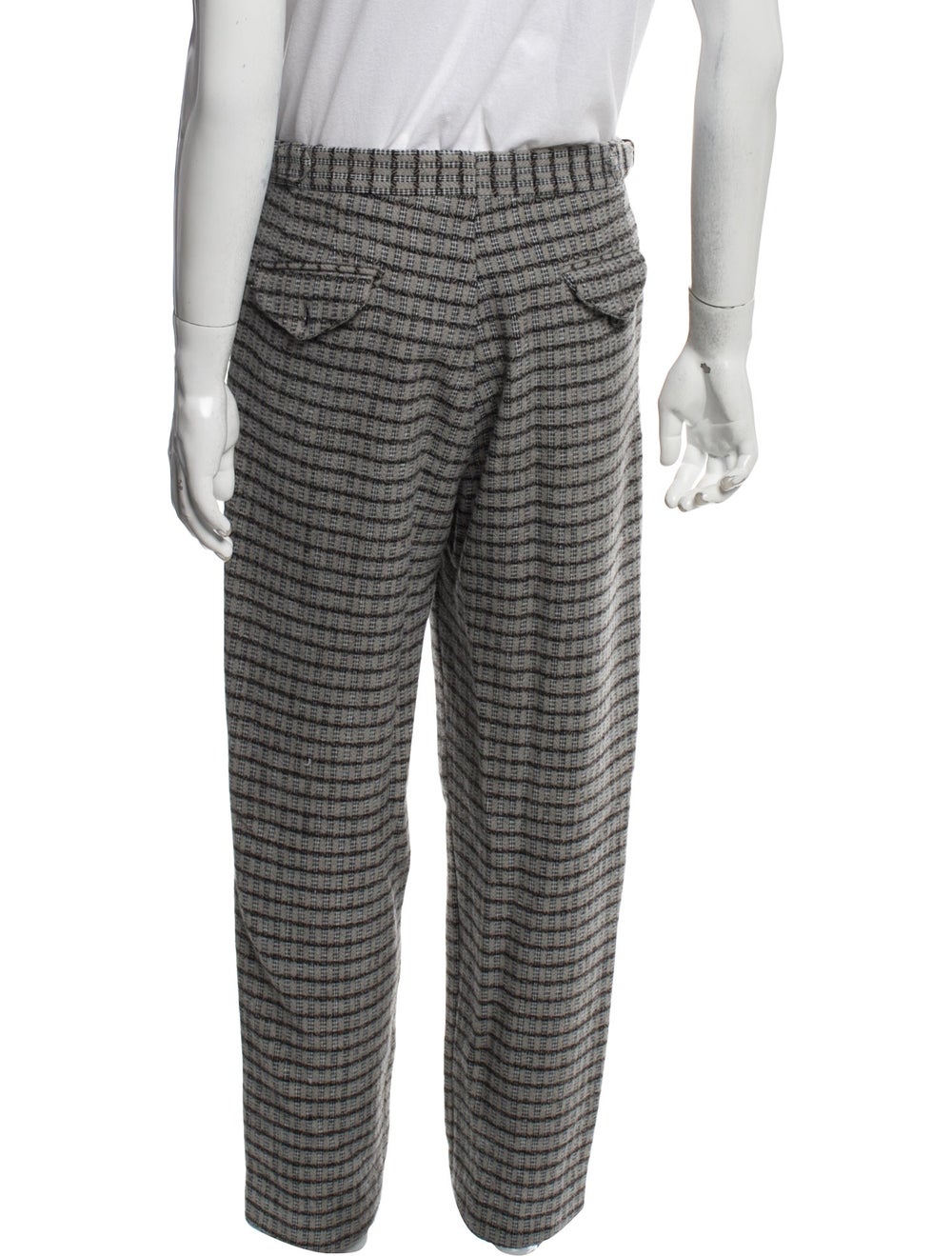 Bode Wool Pants Grey Tweed Pattern Slit Pockets - image 3