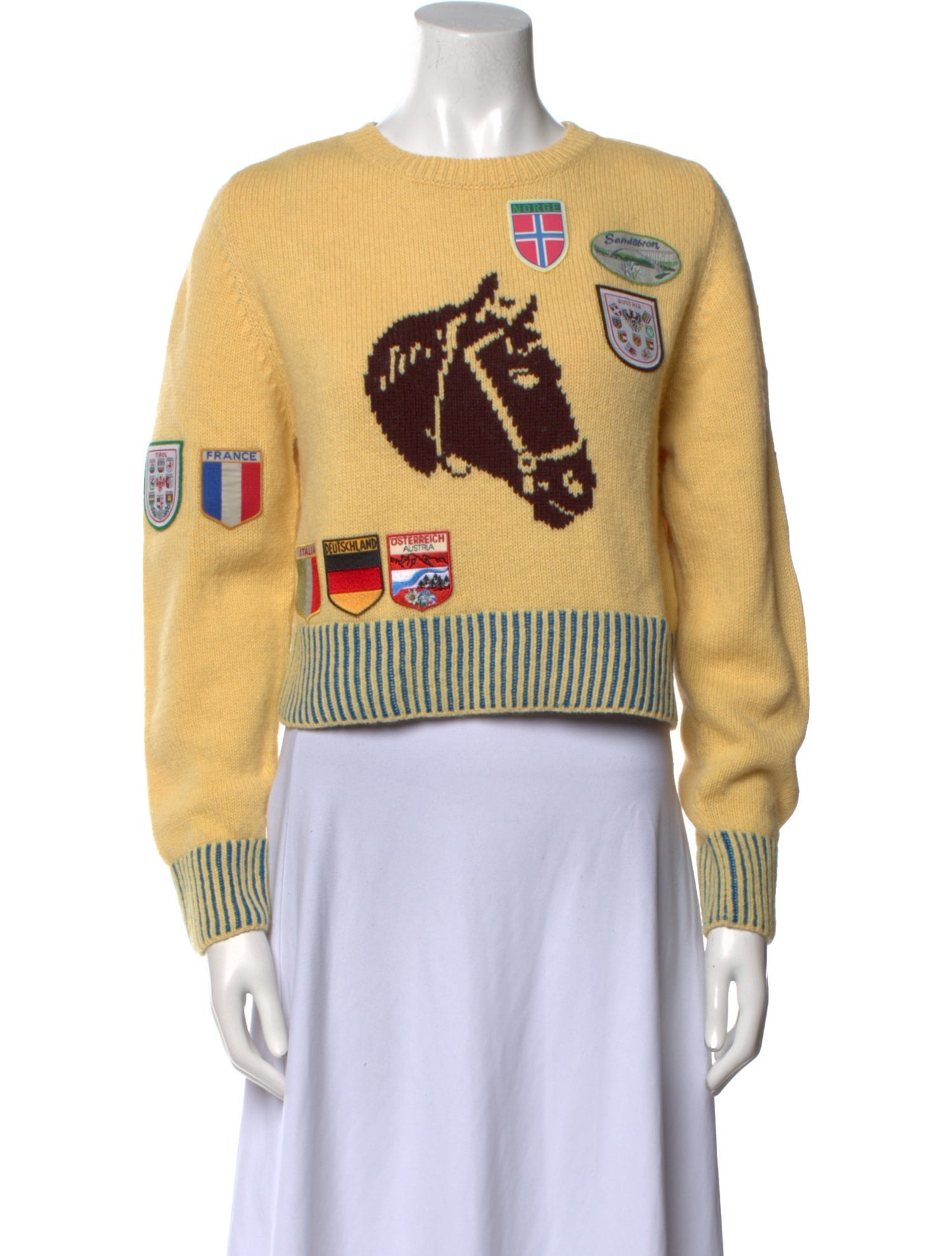 BODE Baby Alpaca Graphic Print Sweater