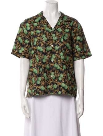 BODE Floral Print V-Neck Blouse