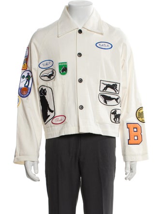 BODE Graphic Print Denim Jacket