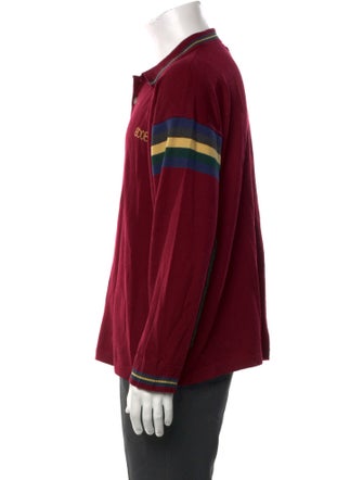 BODE Merino Wool Mock Neck Polo Sweater