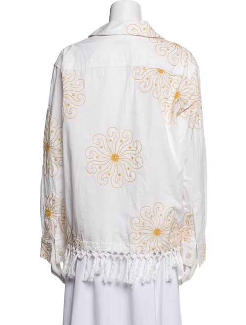 BODE Printed Long Sleeve Button-Up Top
