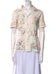 BODE Linen Printed Button-Up Top