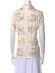 BODE Linen Printed Button-Up Top