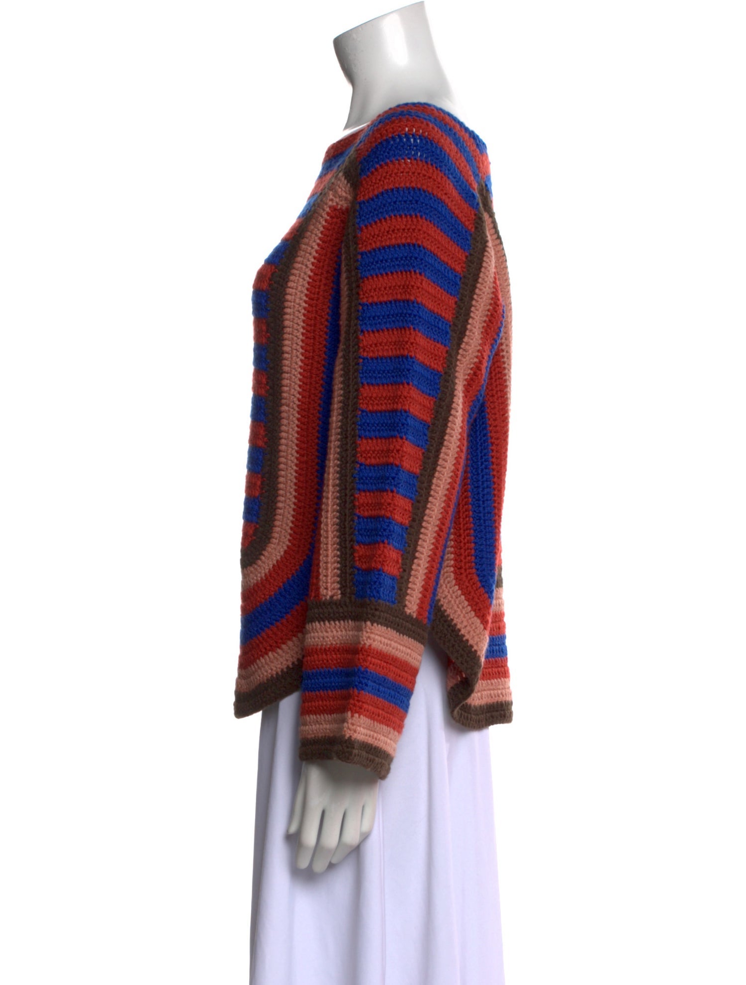 BODE Crochet Striped Sweater