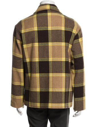 BODE Wool Plaid Print Peacoat