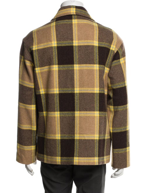 BODE Wool Plaid Print Peacoat