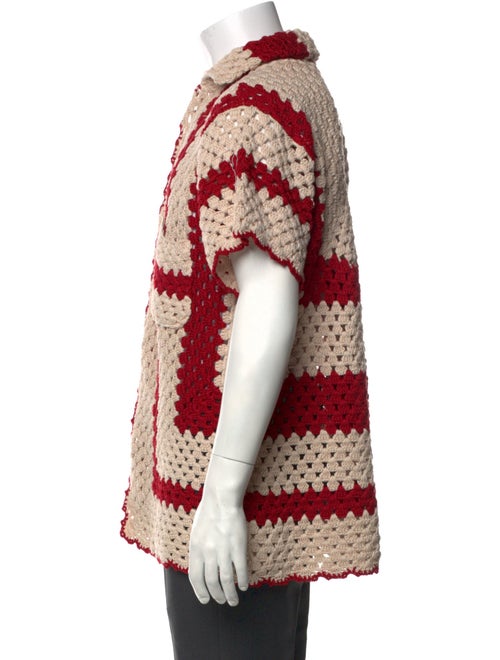 BODE Printed Collar Polo Sweater