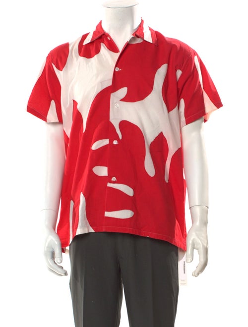 BODE Red Picnic Table Printed Shirt