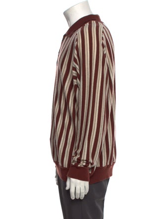 BODE Virgin Wool Striped Polo Sweater