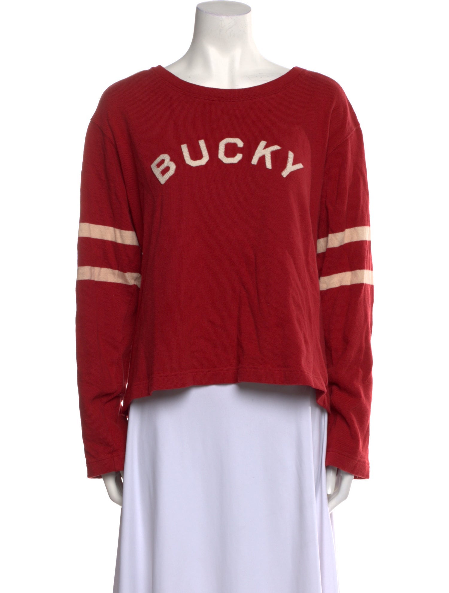 BODE Graphic Print Scoop Neck Sweatshirt