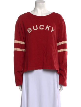 BODE Graphic Print Scoop Neck Sweatshirt