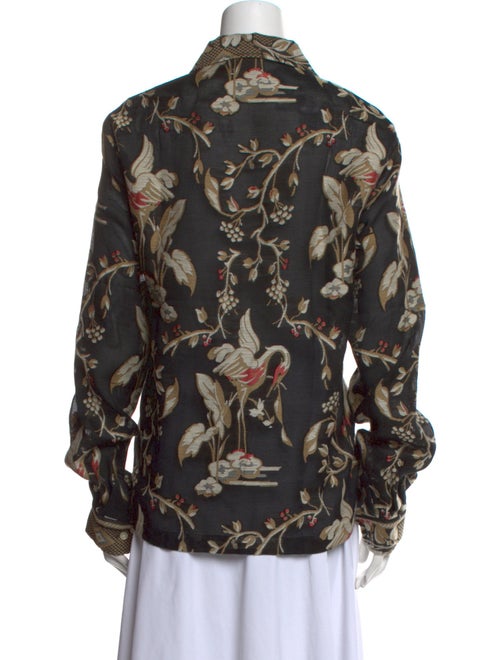 BODE Floral Print V-Neck Blouse