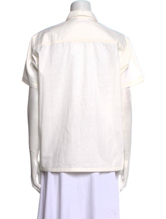 BODE Printed Short Sleeve Button-Up Top