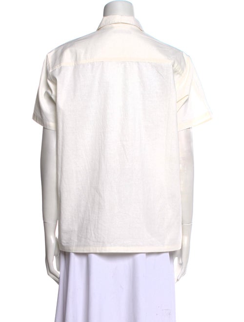 BODE Printed Short Sleeve Button-Up Top