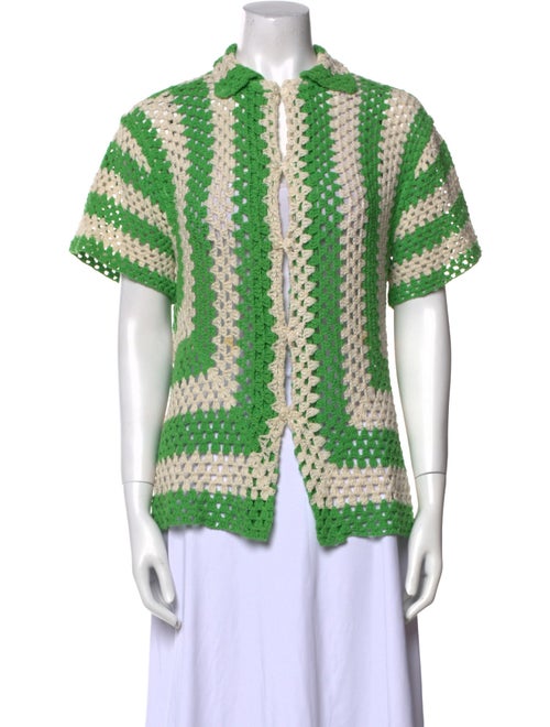 BODE Printed Mock Neck Polo