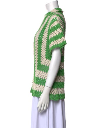 BODE Printed Mock Neck Polo