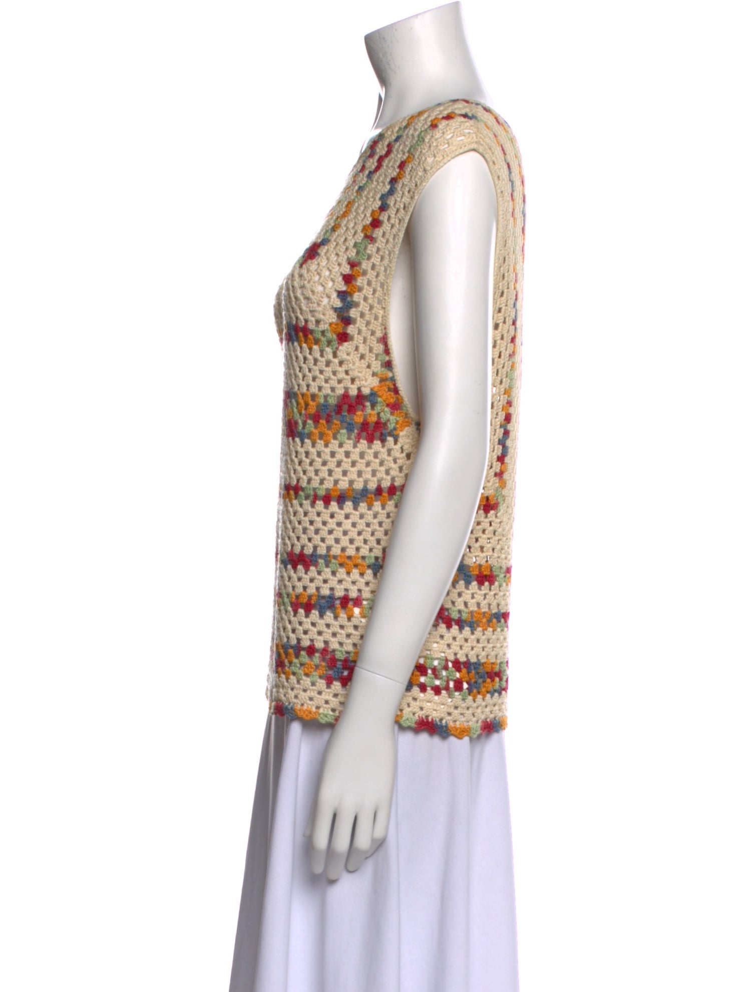 BODE Striped Scoop Neck Sweater